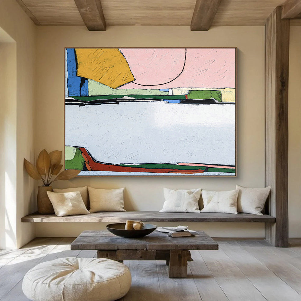 Color - Block Abstract Art for Creative Studio Lounge DLZ2925