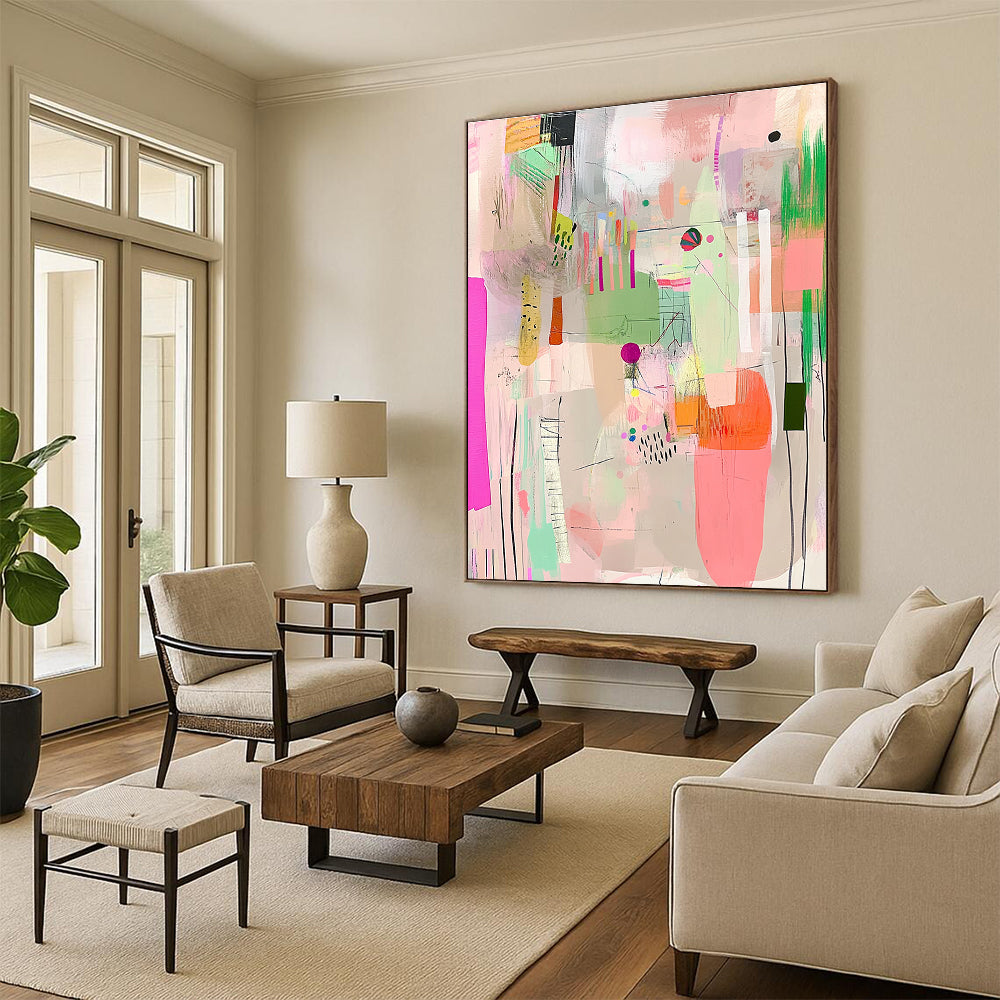 Pastel Abstract Collage for Nursery & Feminine - Inspired Café STSC573