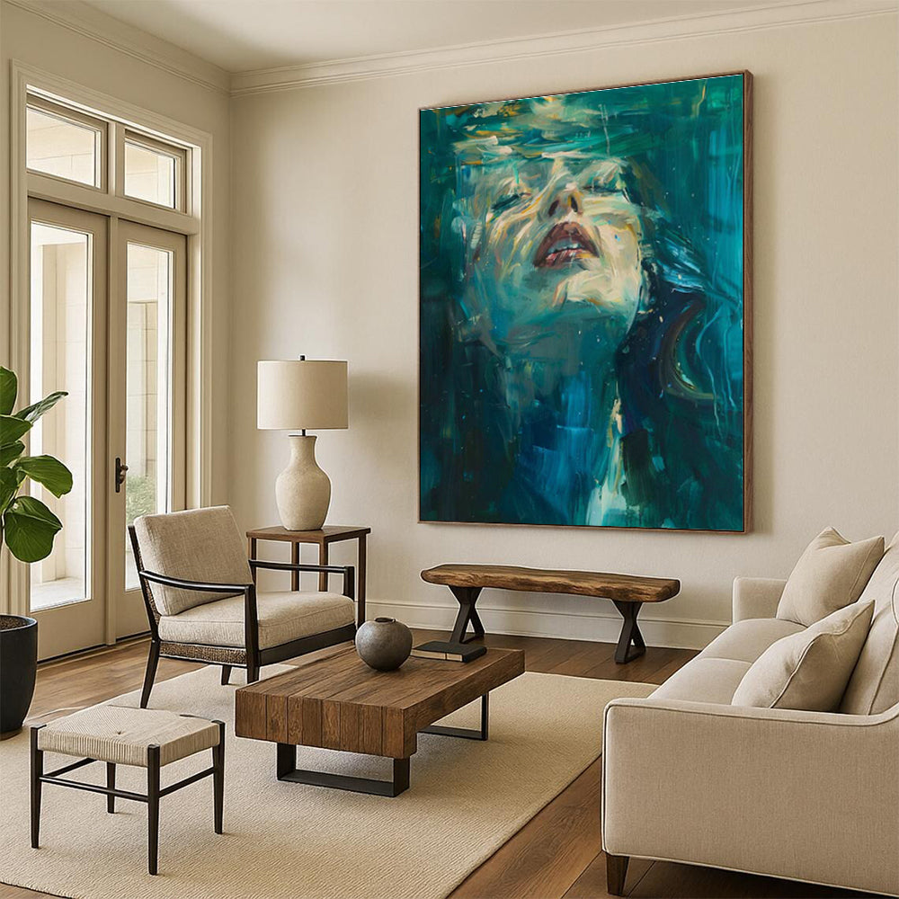 Underwater Portrait Abstract Art for Bedroom & Spa Retreat DLZ1190