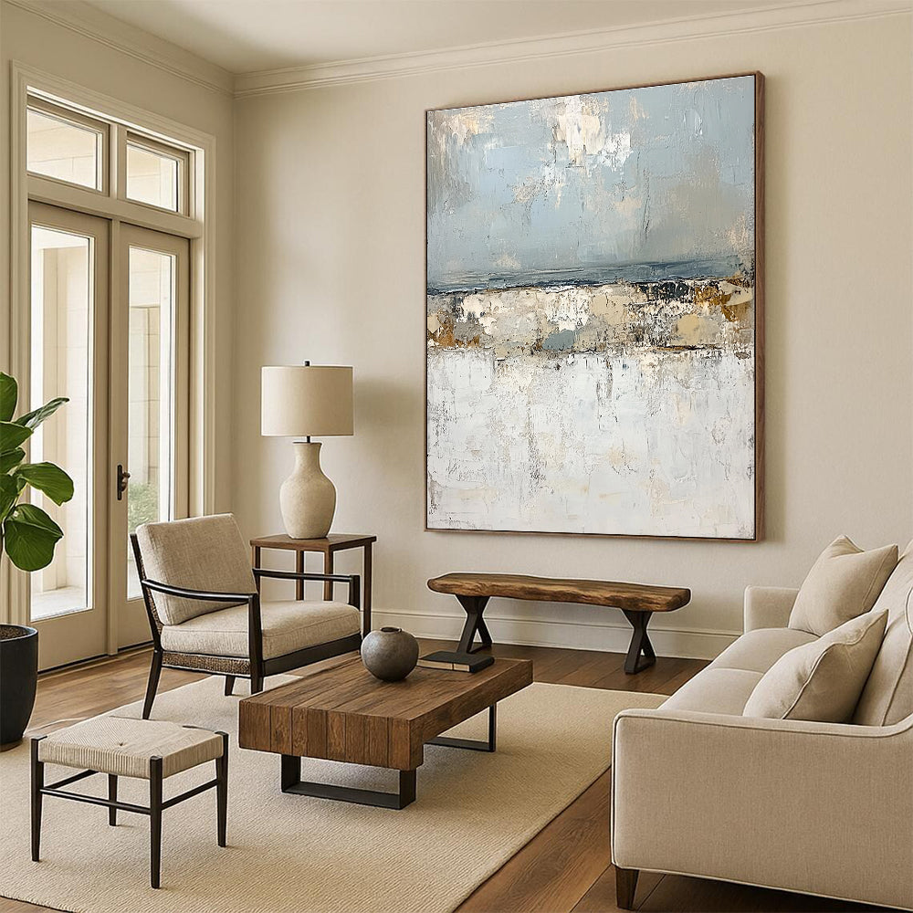 Textured Coastal Abstract for Beachfront Home & Nautical - Themed Café STSC270