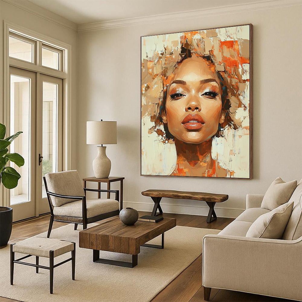 Portrait with Textured Background for Modern Bedroom & Art - Centric Boutique STSC862