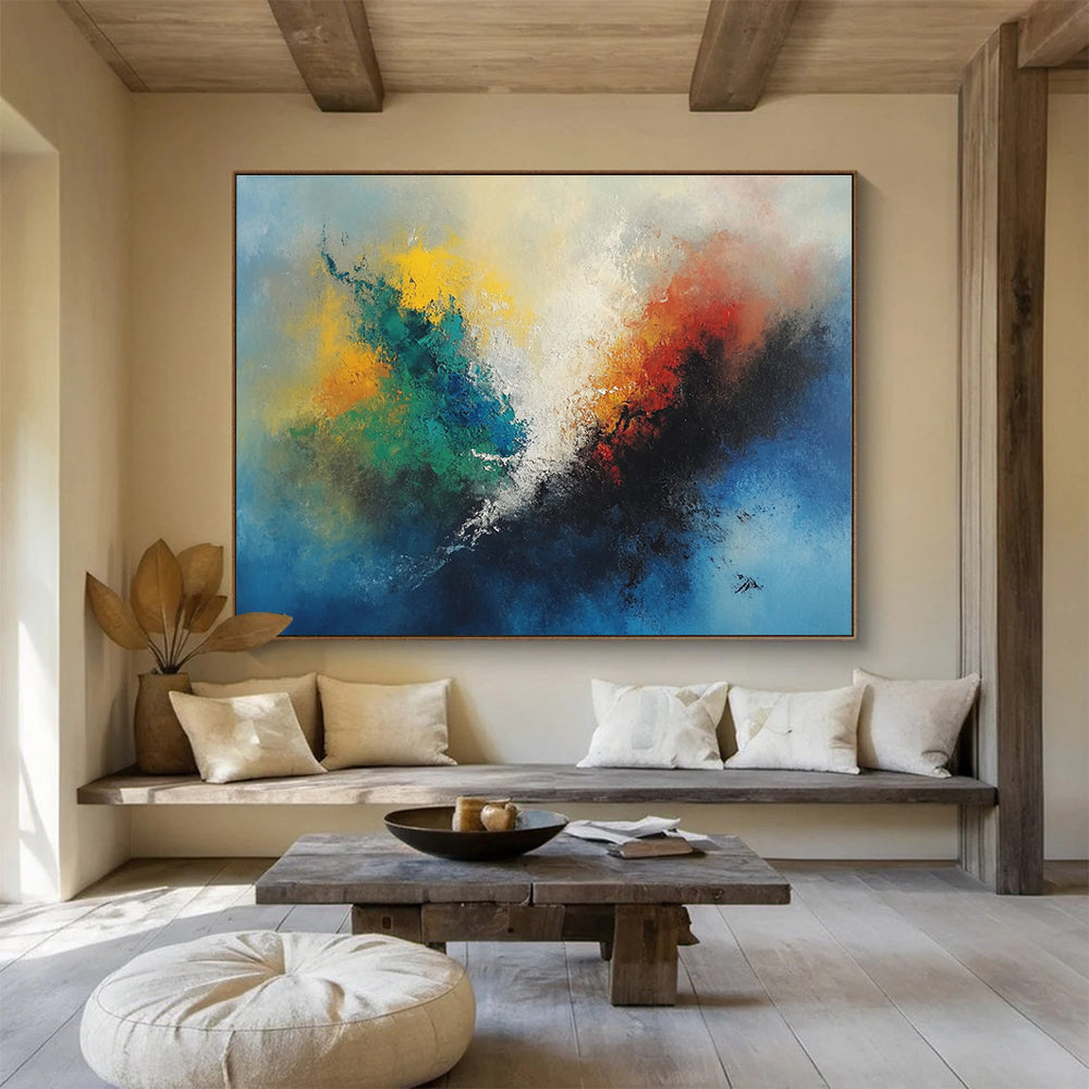 Vivid Color Clash Abstract Art for Modern Art Gallery & Creative Studio SC323