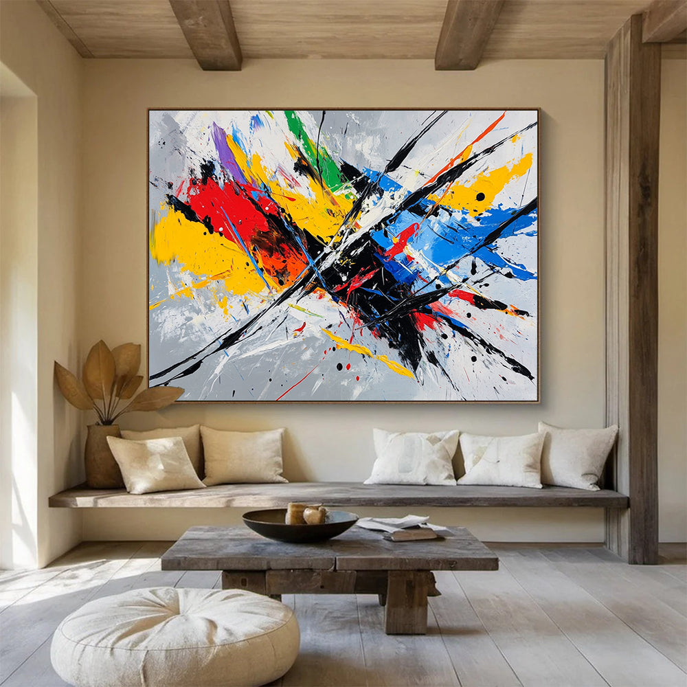 Explosive Color Splash Art for Creative Studio & Trendy Event Space SC156