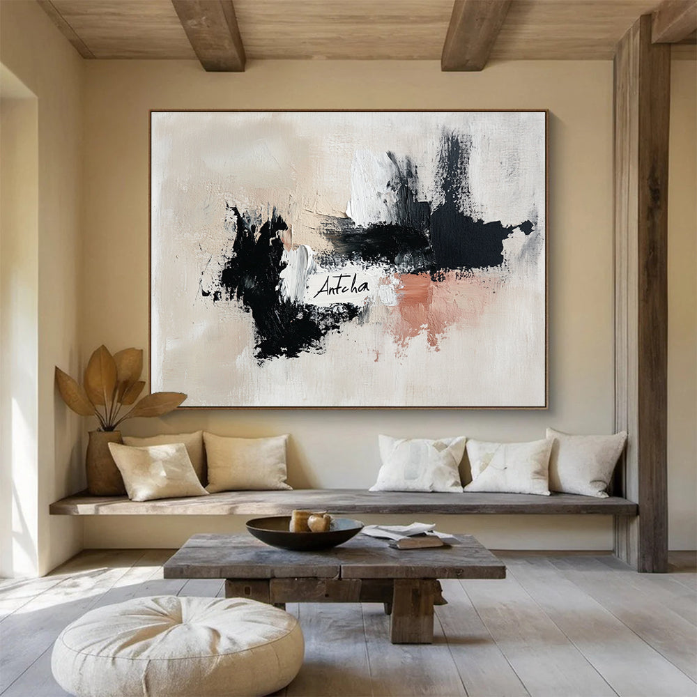 Minimalist Abstract with 'Antcha' Art for Modern Home Office & Artistic Studio SC311