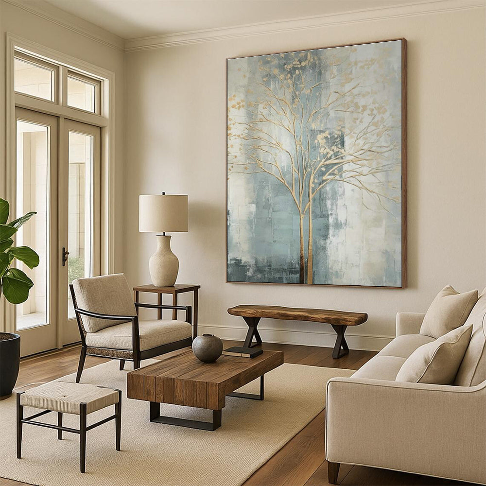 Golden Tree Art for Luxury Hotel Lobby Entrances DLZ0120