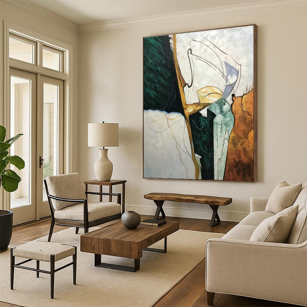 Colorful Line Abstract Art for Living Room & Art Studio DLZ0524