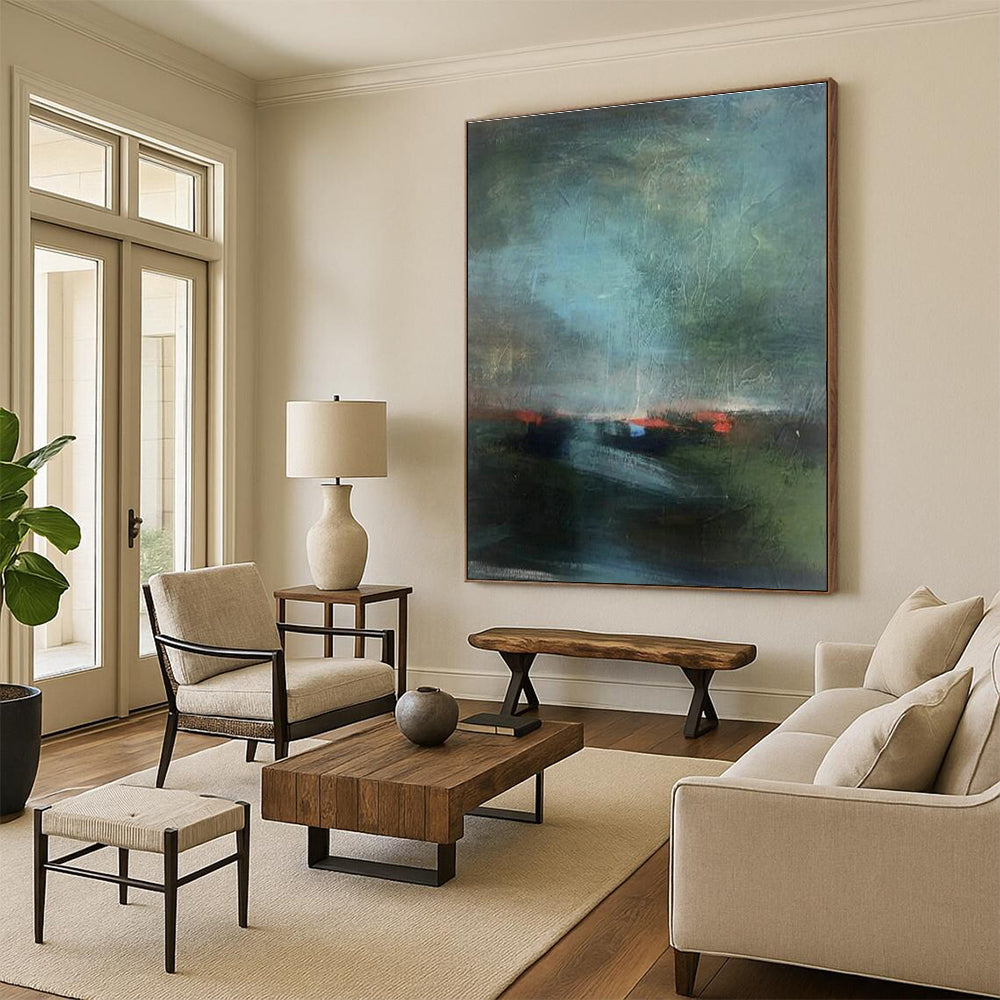 Abstract Landscape Art for Contemporary Office Lounge & Art - Themed Hotel Room DLZ1415