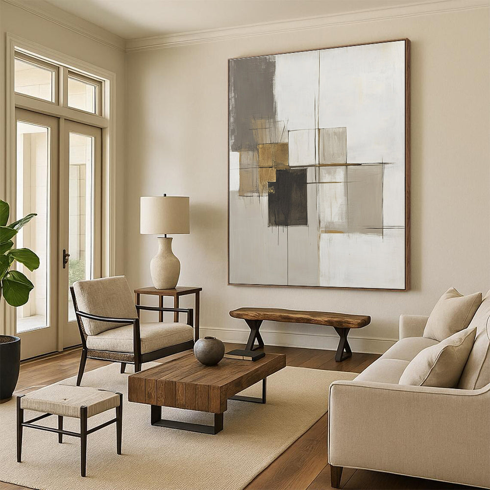 Earth - Toned Abstract Composition for Rustic Home & Nature - Inspired Gallery STSC778