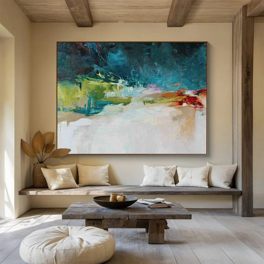 Color - Ink Abstract Landscape Art for Bohemian Café DLZ2894