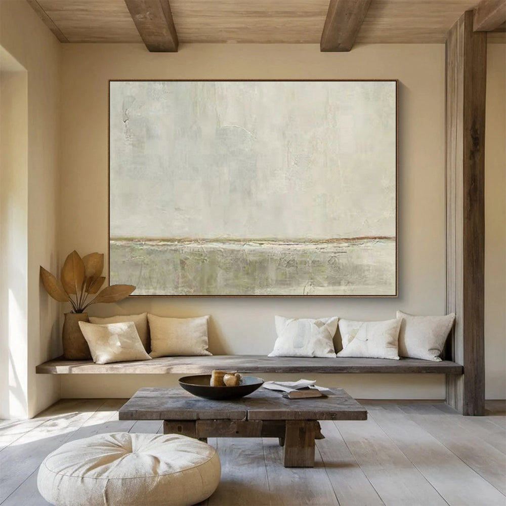 Minimalist Gray - White Abstract Art for Calm Therapy Office Waiting Rooms DLZ3120