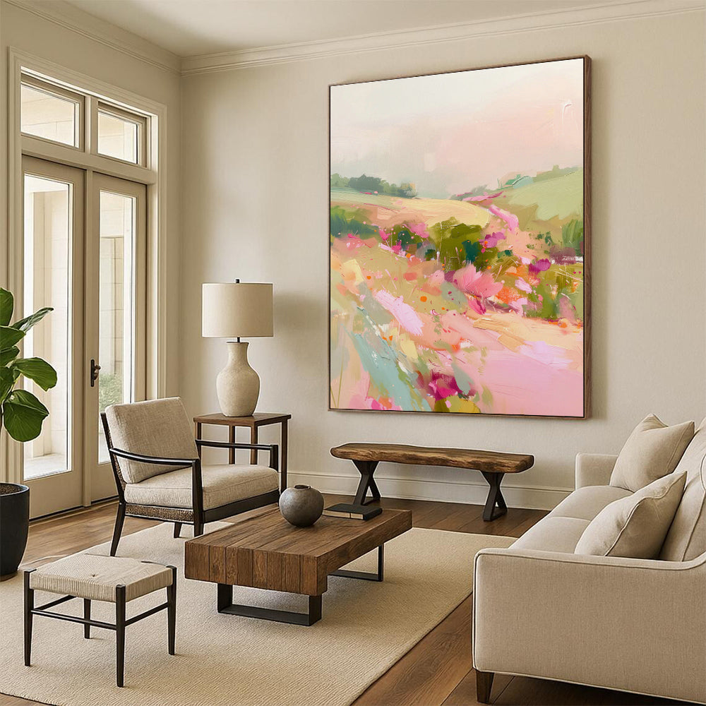 Pastoral Landscape Oil Painting for Countryside B&B & Flower Shop DLZ0652