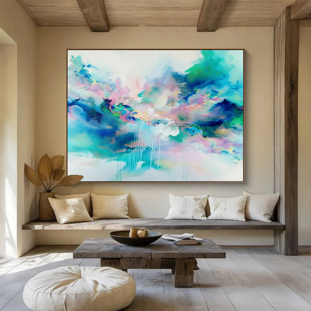 Fantasy Color Fluid Abstract Art for Bohemian Living Room DLZ2870