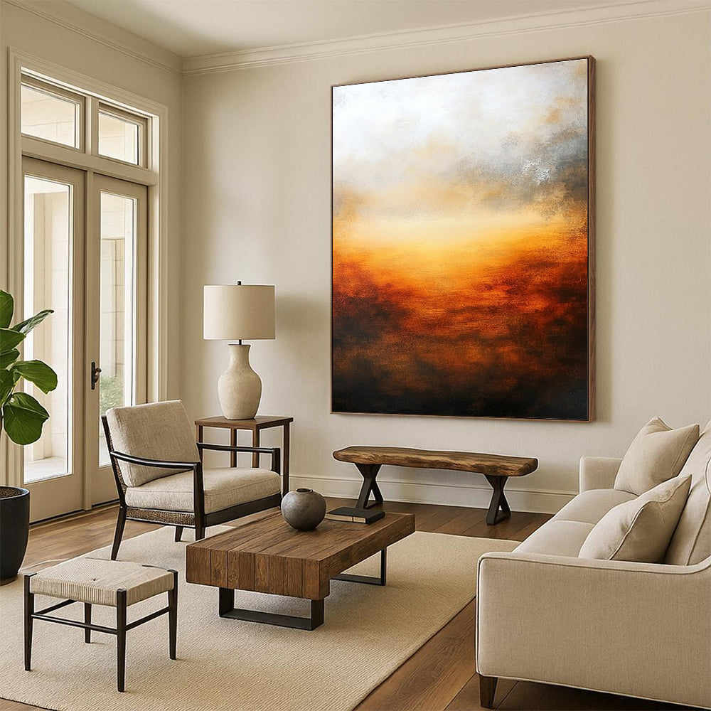 Abstract Sunset for Coastal - Themed Home & Relaxing Spa STSC585