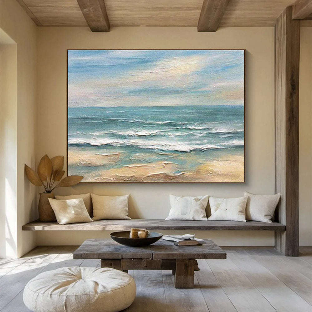 Seaside Oil Painting Art for Coastal Home Living Room DLZ2914