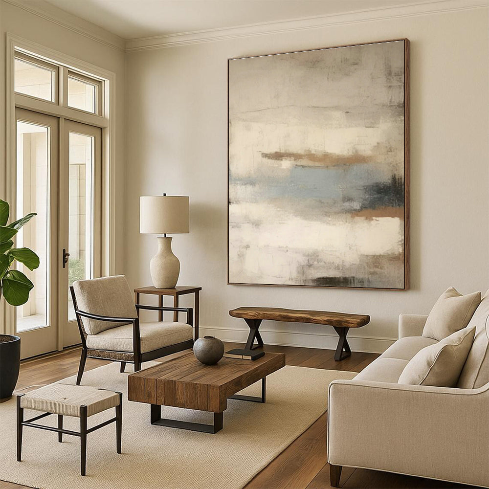 Light - Toned Abstract Art for Scandinavian - Style Nursery & Calming Wellness Center DLZ1575