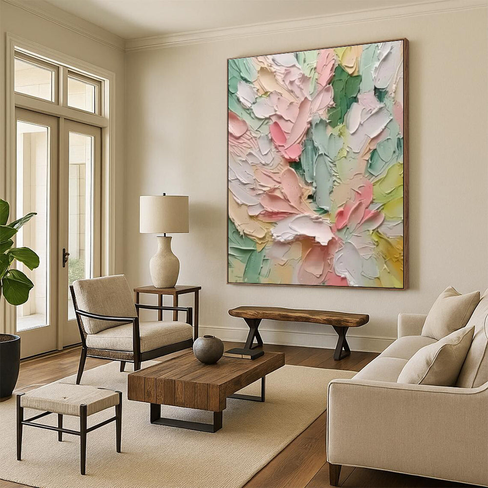 Pastel Flower Palette Art for Minimalist Nursery & Spring - Themed Tea Room DLZ1404