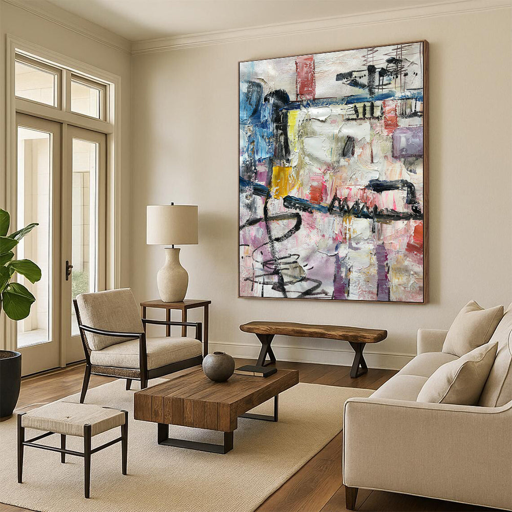 Color - Clash Abstract Art for Artist Studio & Trendy Bar Lounge DLZ1275