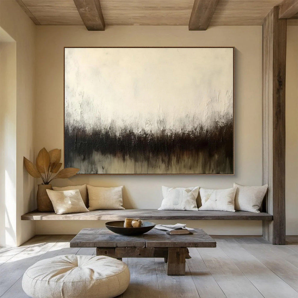 Dark - Brown Gradient Abstract Art for Sophisticated Dining Room DLZ2717
