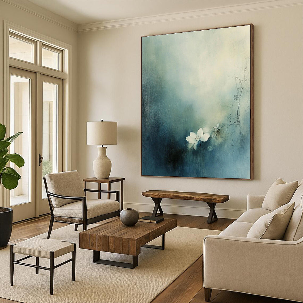 Soft Floral Abstract for Feminine - Inspired Living Room & Spa Retreat STSC631