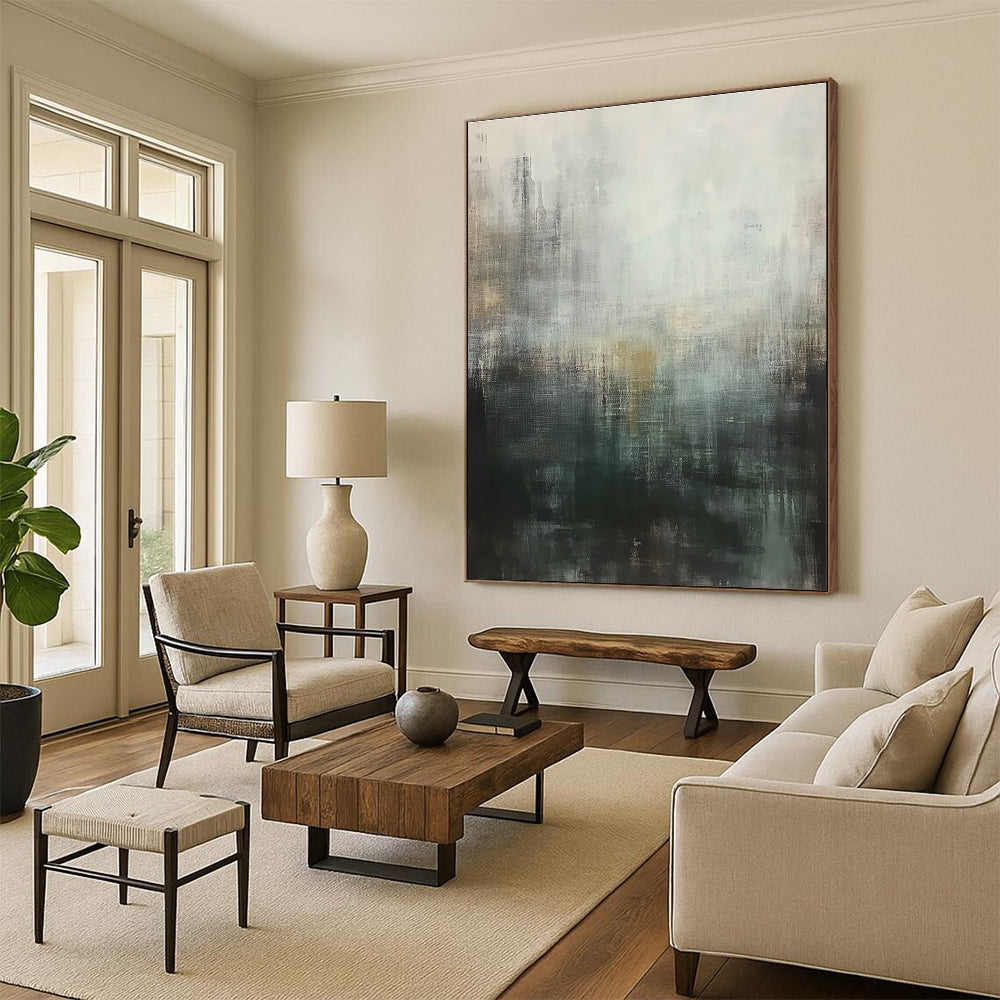 Muted Abstract Cityscape for Thoughtful Library & Industrial - Chic Loft STSC604