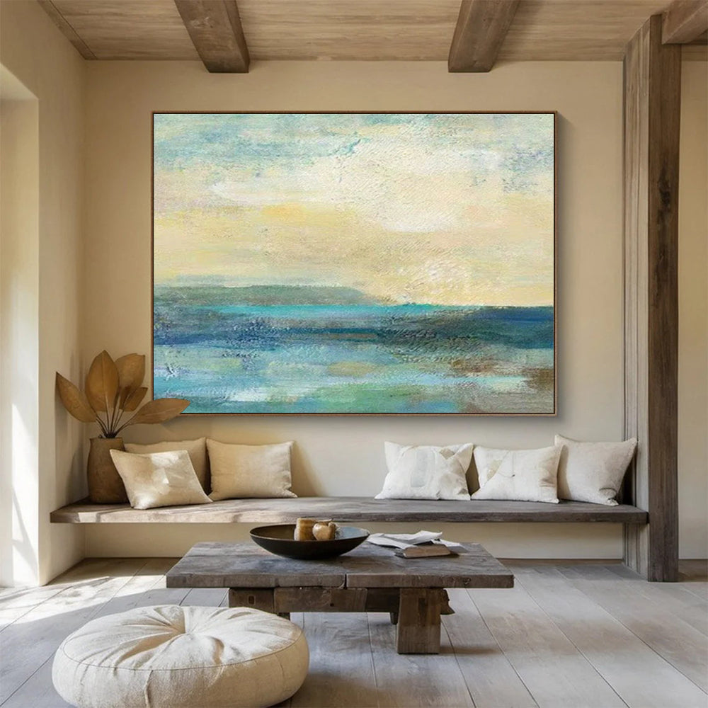 Light - Color Seaside Abstract Art for Relaxing Beach House DLZ2819