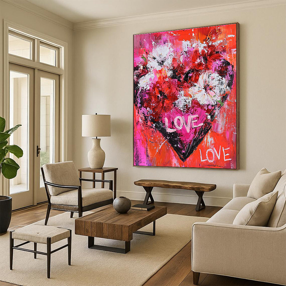 Romantic Heart of Love Art for Bedroom & Wedding Venue STSC680