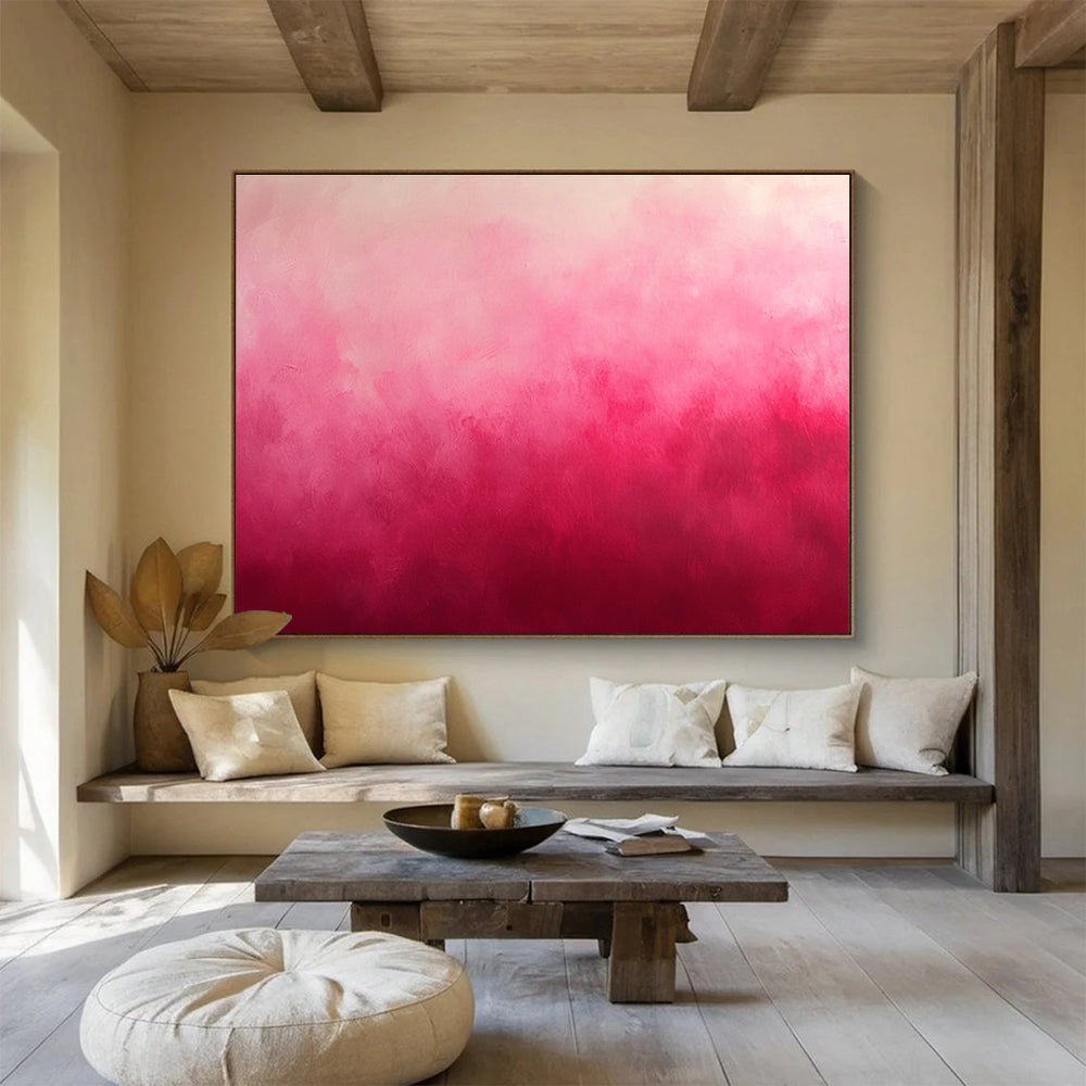 Pink Gradient Abstract Art for Romantic Bedroom & Feminine Spa SC270