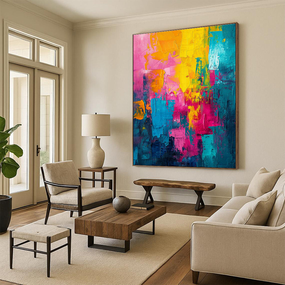 Vivid Color - Block Abstract Art for Modern Art Gallery & Trendy Retail Space DLZ1921