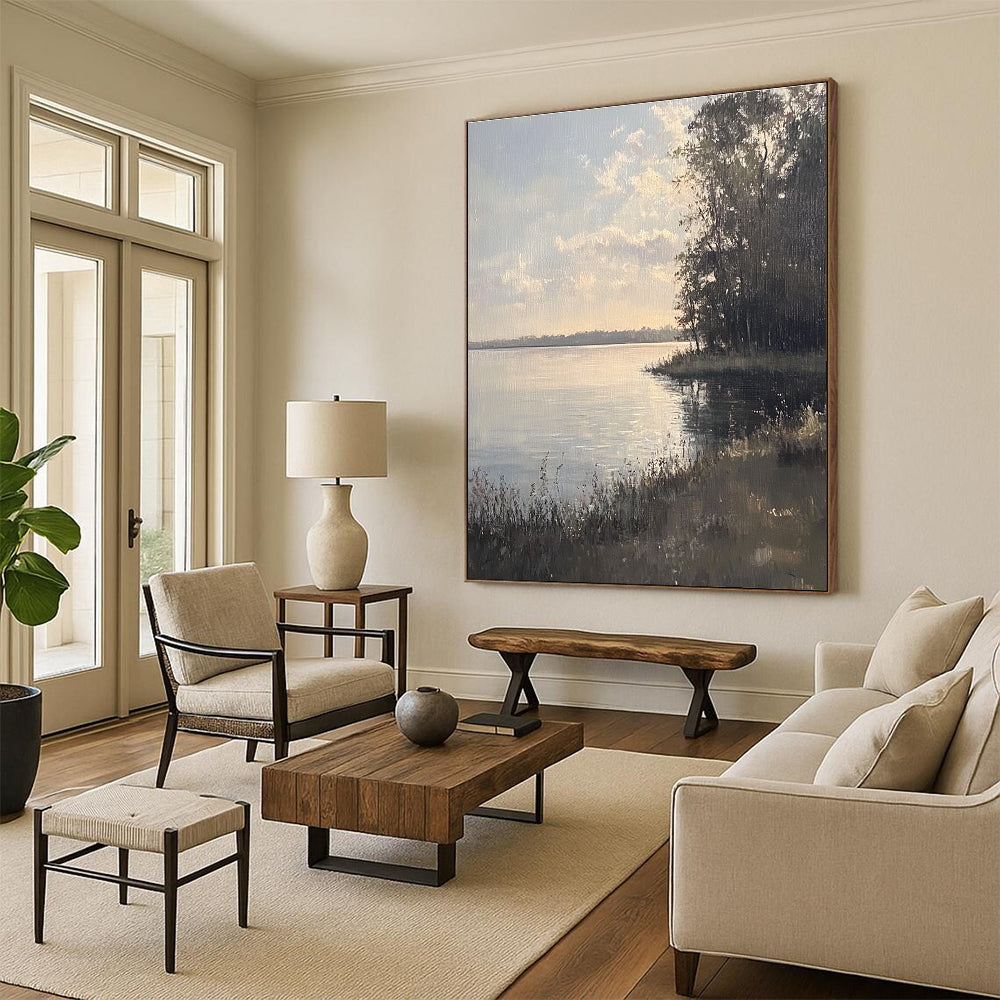 Lake at Dusk for Nature - Inspired Bedroom & Rustic Cabin STSC1173