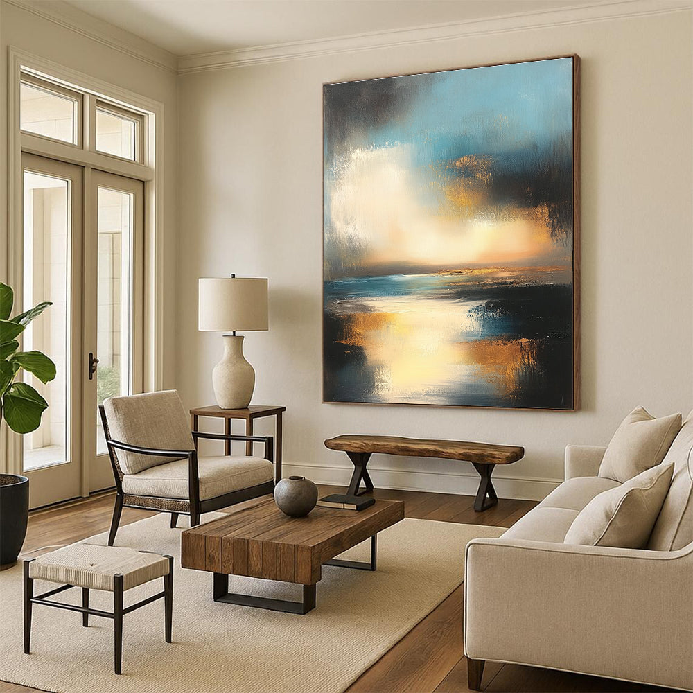Abstract Seaside Sunset for Coastal Home Bedroom & Beachfront Restaurant STSC196
