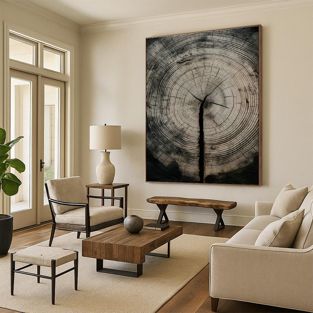 Tree Ring Abstract Art for Living Room & Office DLZ0379