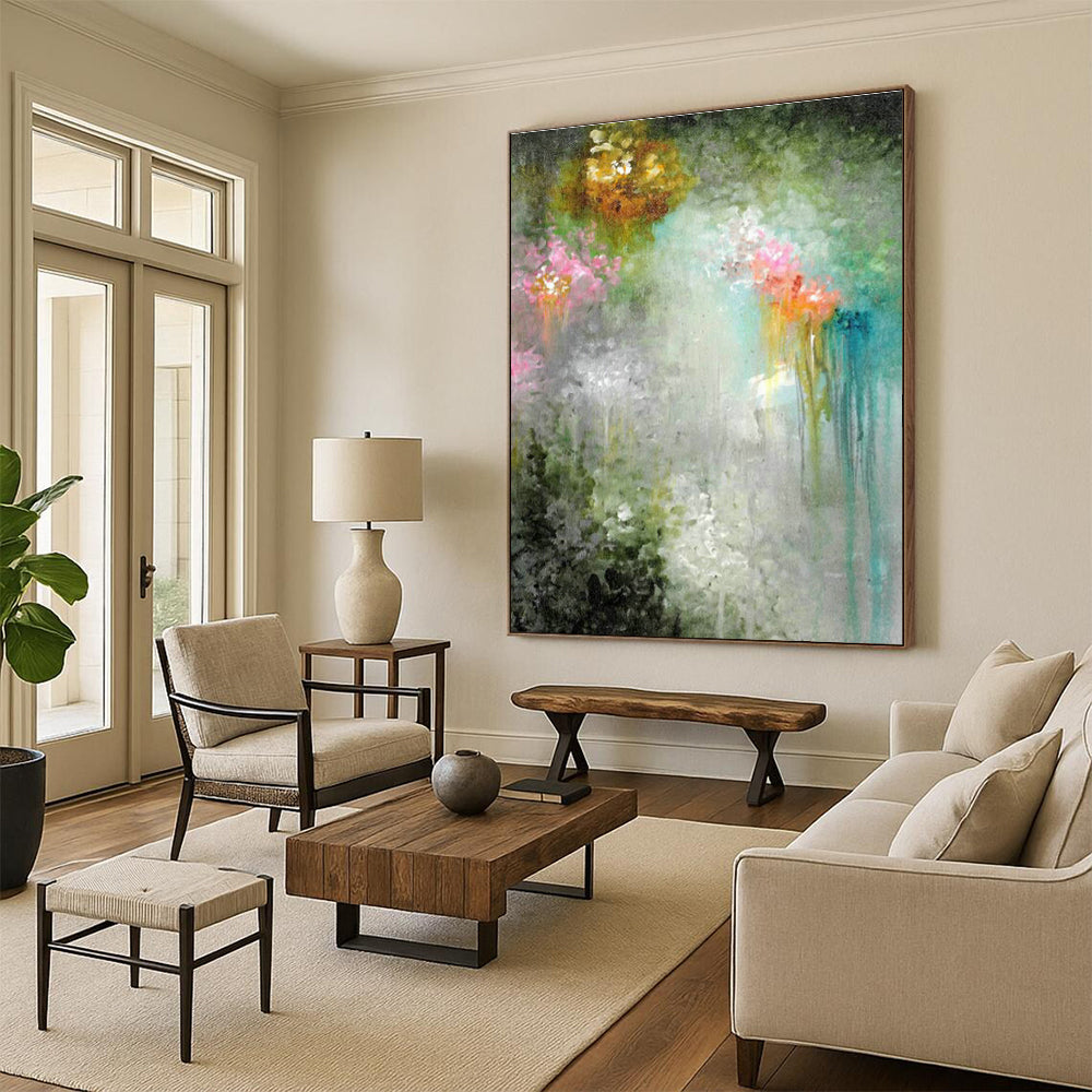 Floral Abstract Art for Garden - Themed Bridal Suite Bedrooms DLZ0073