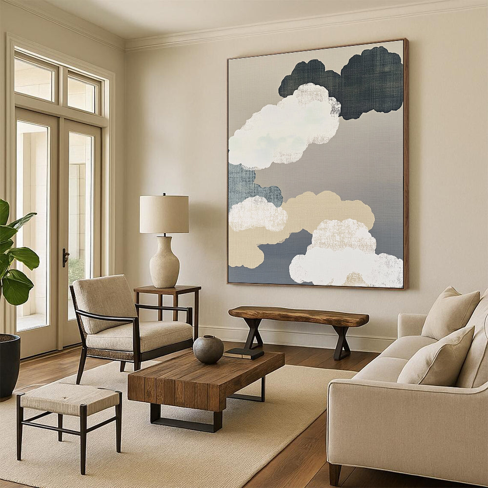 Clouds in Neutral Tones for Spa Retreat & Minimalist Nursery STSC1149