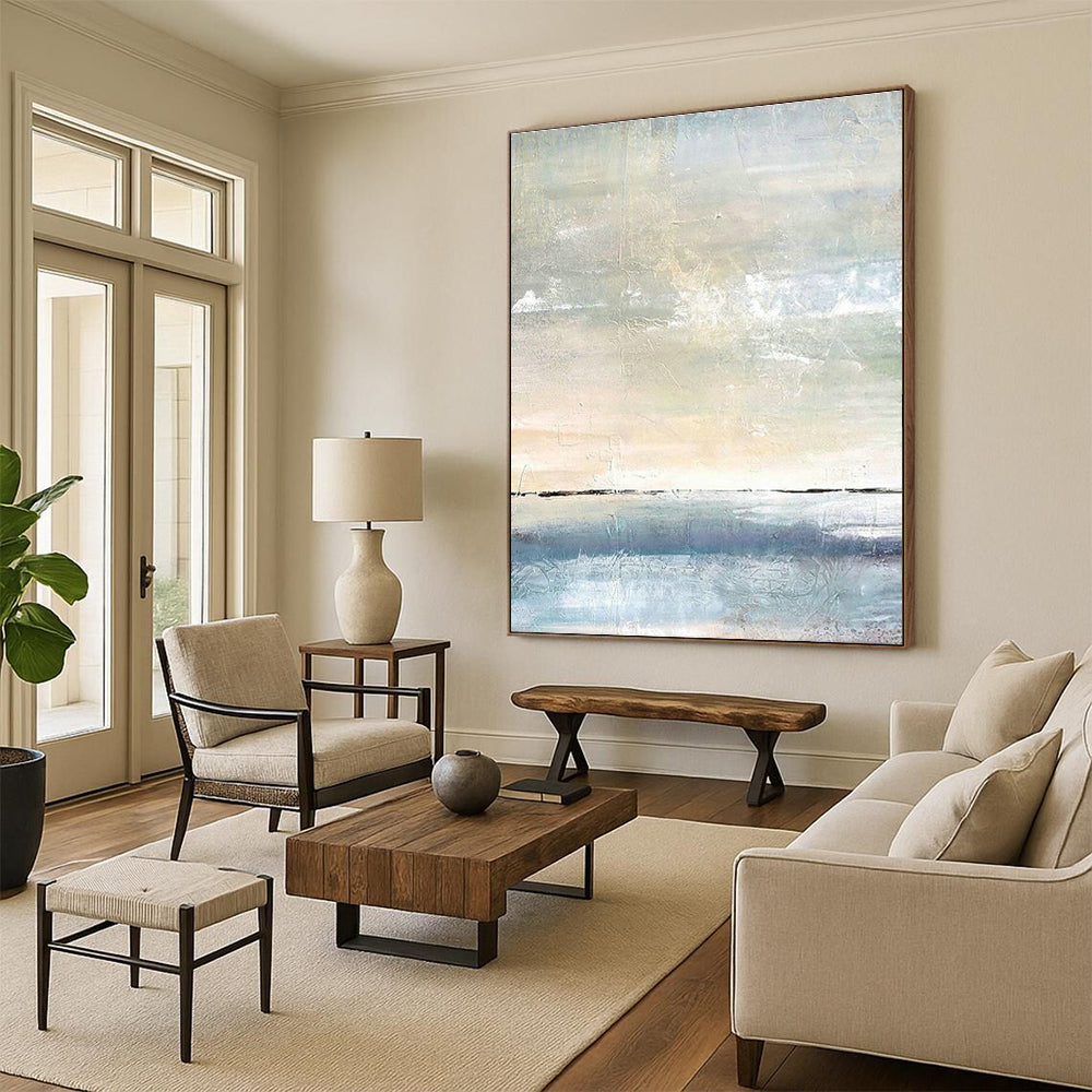 Soft - Colored Seaside Abstract for Relaxing Bathroom & Coastal - Style Balcony DLZ0868