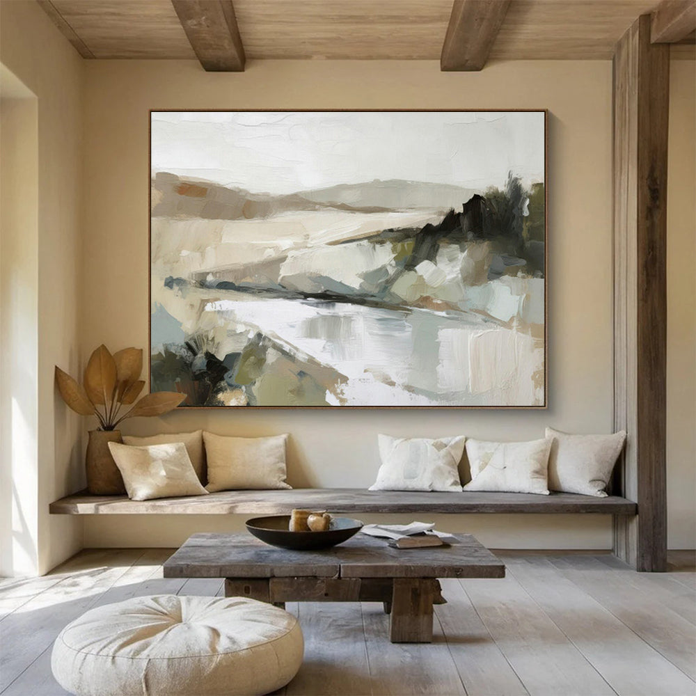 Minimalist Landscape Abstract Art for Scandinavian - Style Home Offices DLZ2622