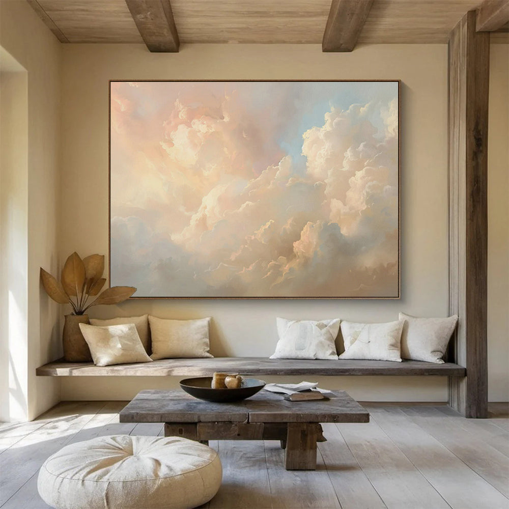 Cloud Oil Painting for Dreamy Bedroom Ceiling Accents DLZ2593