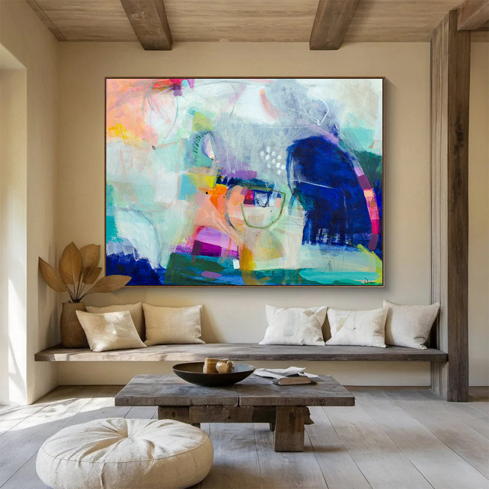 Colorful Geometric Abstract Art for Creative Workspaces DLZ2410