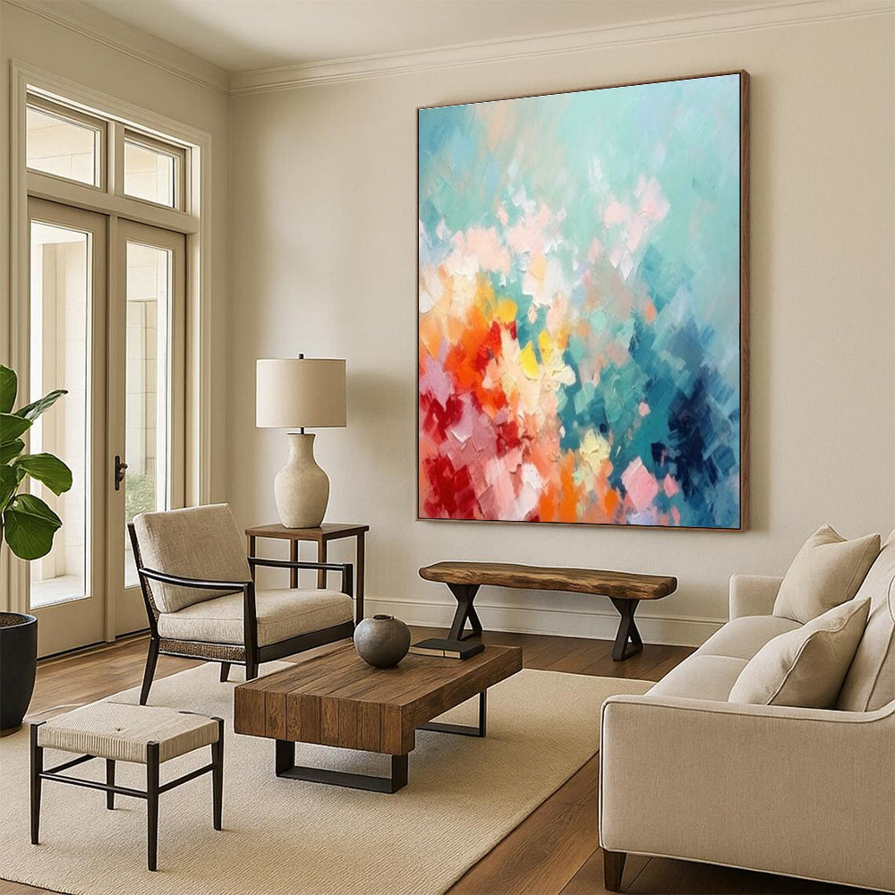 Colorful Abstract Art for Family - Friendly Community Center & Art - Loving Playroom DLZ1928