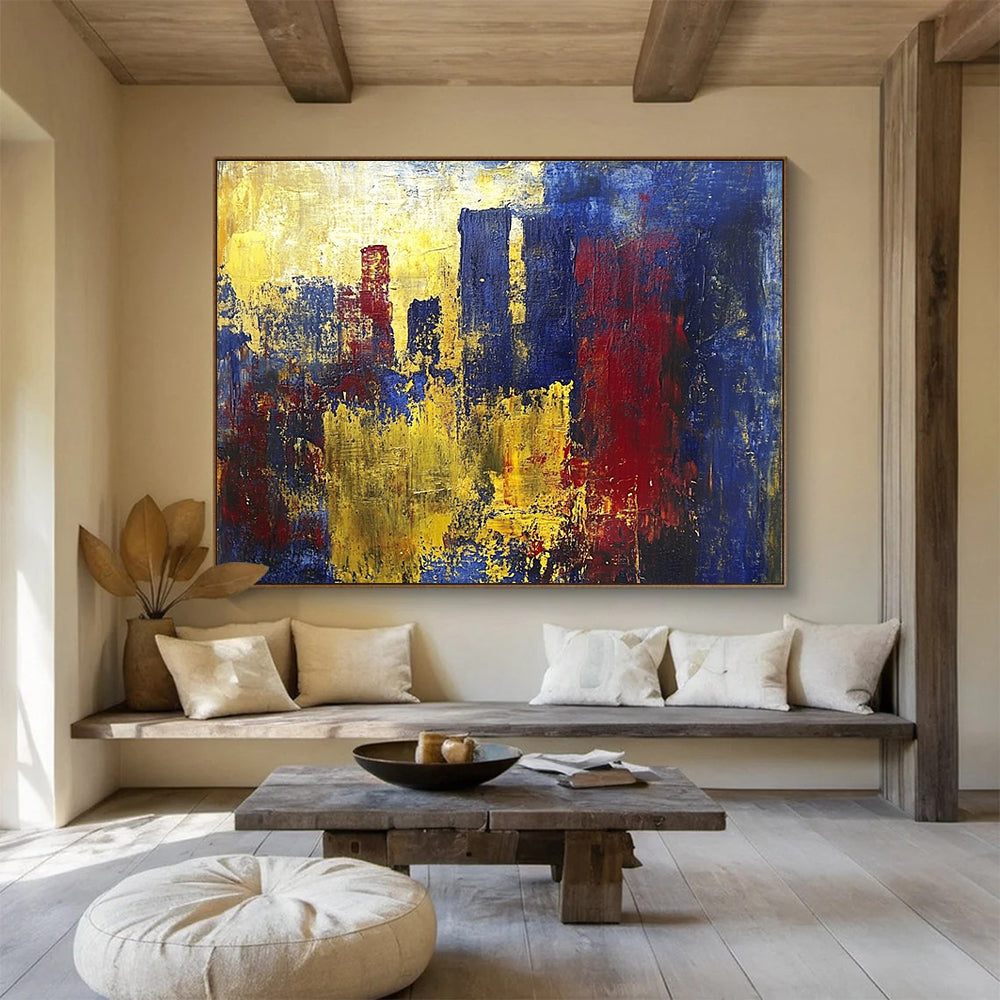 Bold City Color Abstract Art for Industrial Bar & Architecture Firm SC357