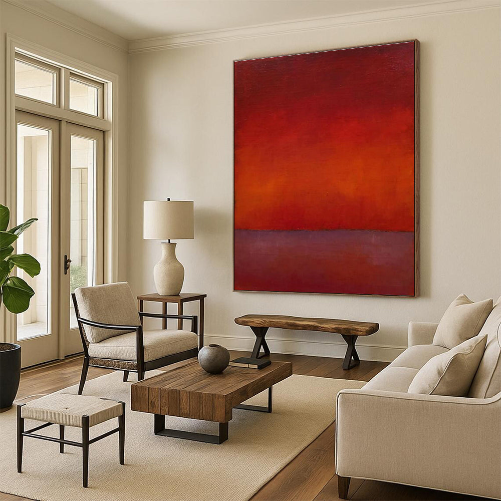 Red - Toned Gradient Art for Wine Bar & Luxury Living Room DLZ2315