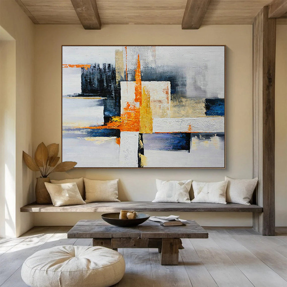Geometric Color - Block Abstract Art for Modern Office Break Rooms DLZ2604