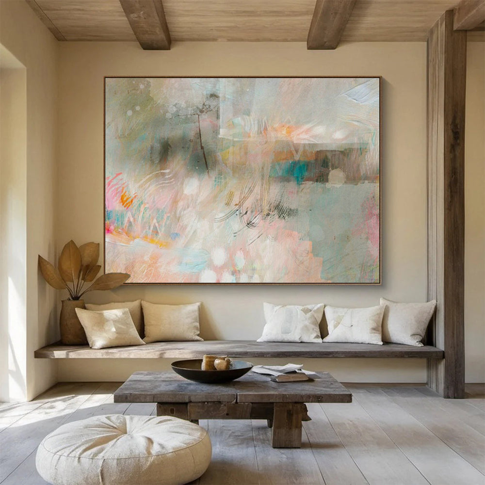Light - Color Hazy Abstract Art for Spa Retreat Waiting Areas DLZ2587