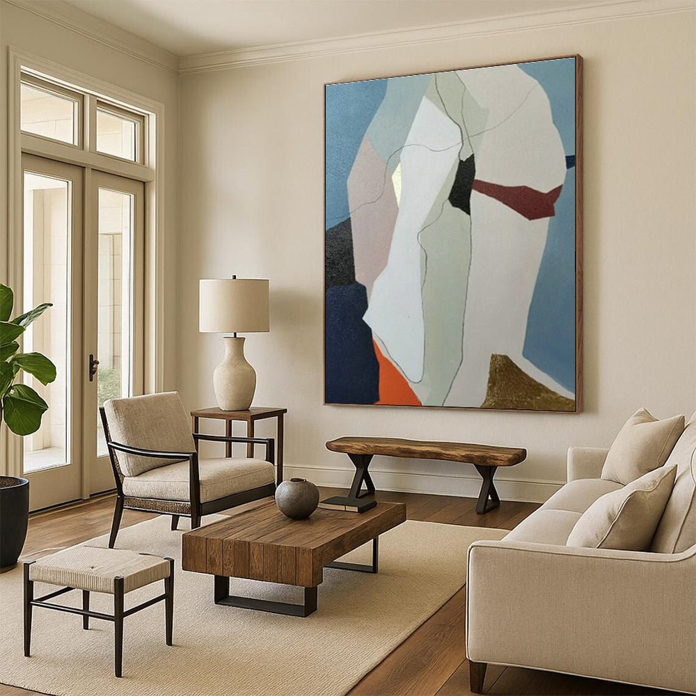 Geometric Color - Block Abstract Art for Modern Office & Art Gallery DLZ1060