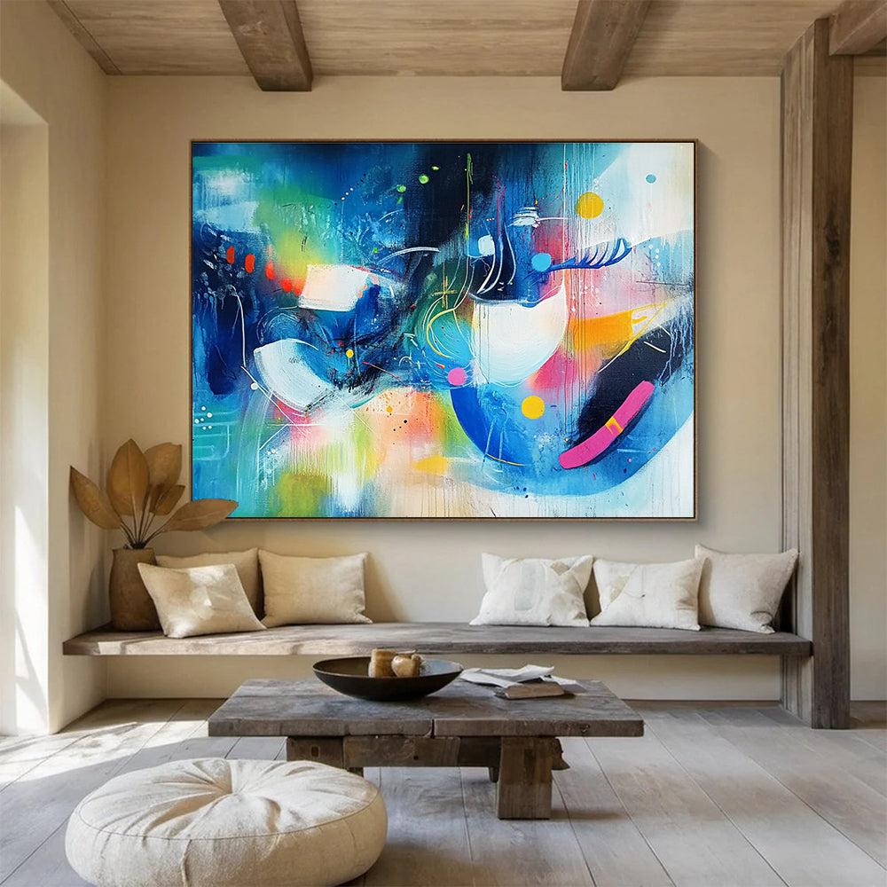 Colorful Dynamic Abstract Art for Art Bar & Creative Event Space SC216