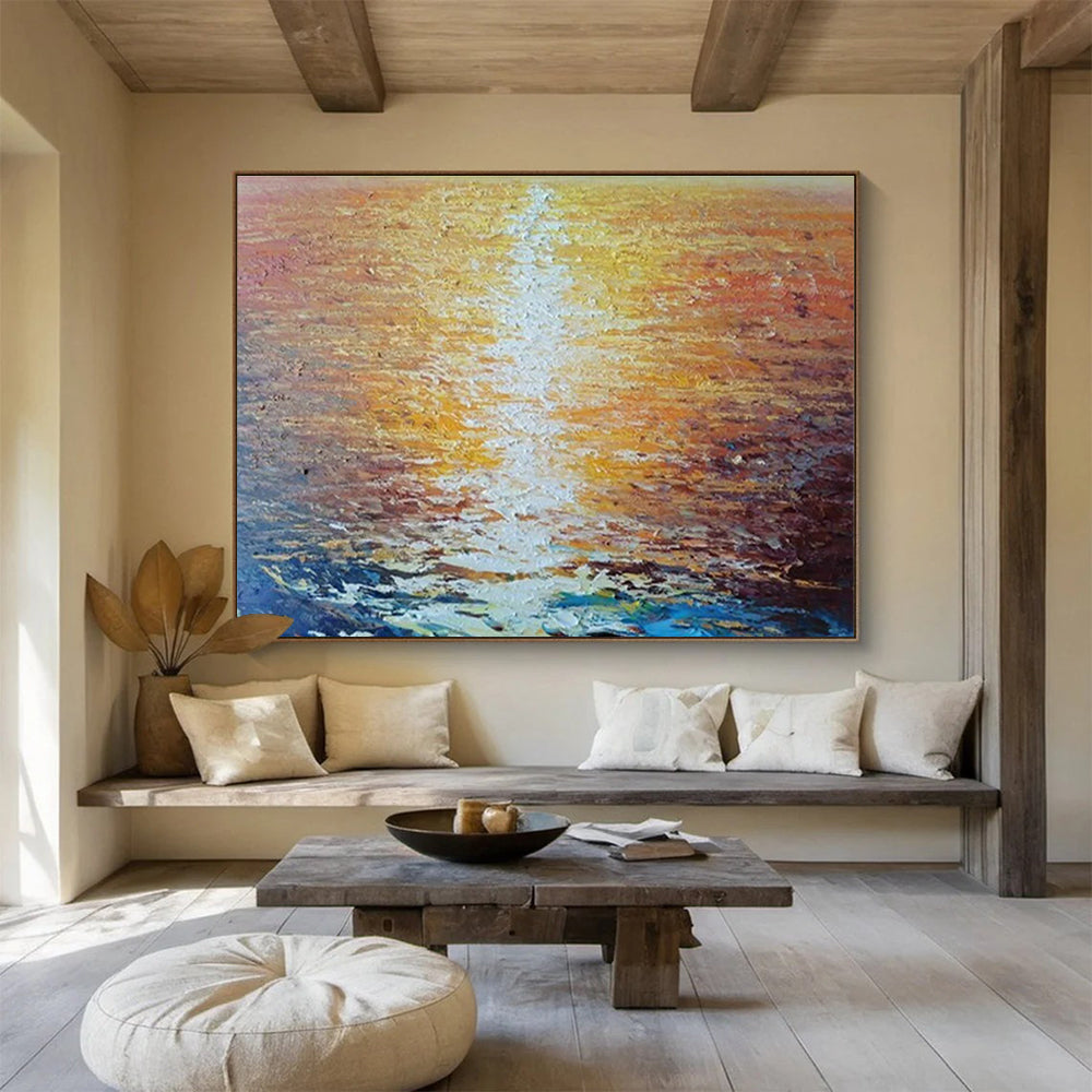 Glowing Sunset Strip Art for Romantic Yacht Club Dining DLZ3021