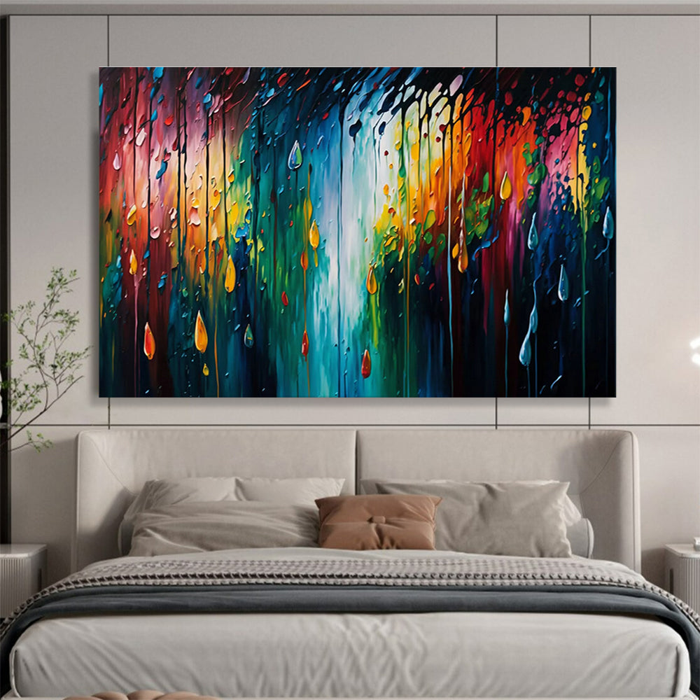 Colorful Raindrop Oil Painting for Creative Studio Break Areas DLZ3251