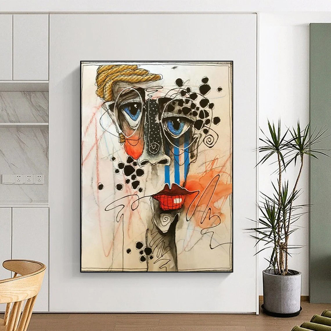 Abstract Face Art for Modern Art Gallery & Creative Studio DLZ2321