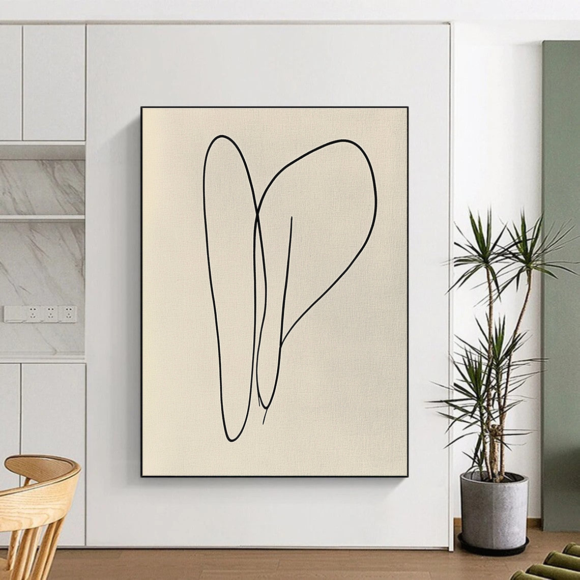 Minimalist Black Line for Contemporary Bedroom & Zen Office STSC1182