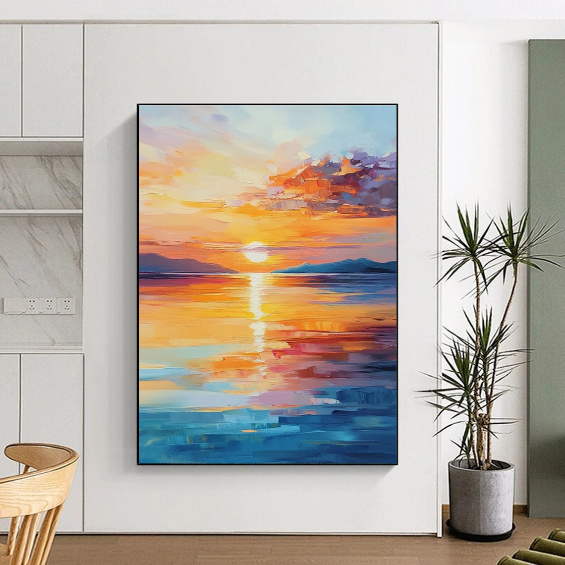 Sea Sunset Glow for Beach Resort Lobby & Coastal Home Living Room STSC900