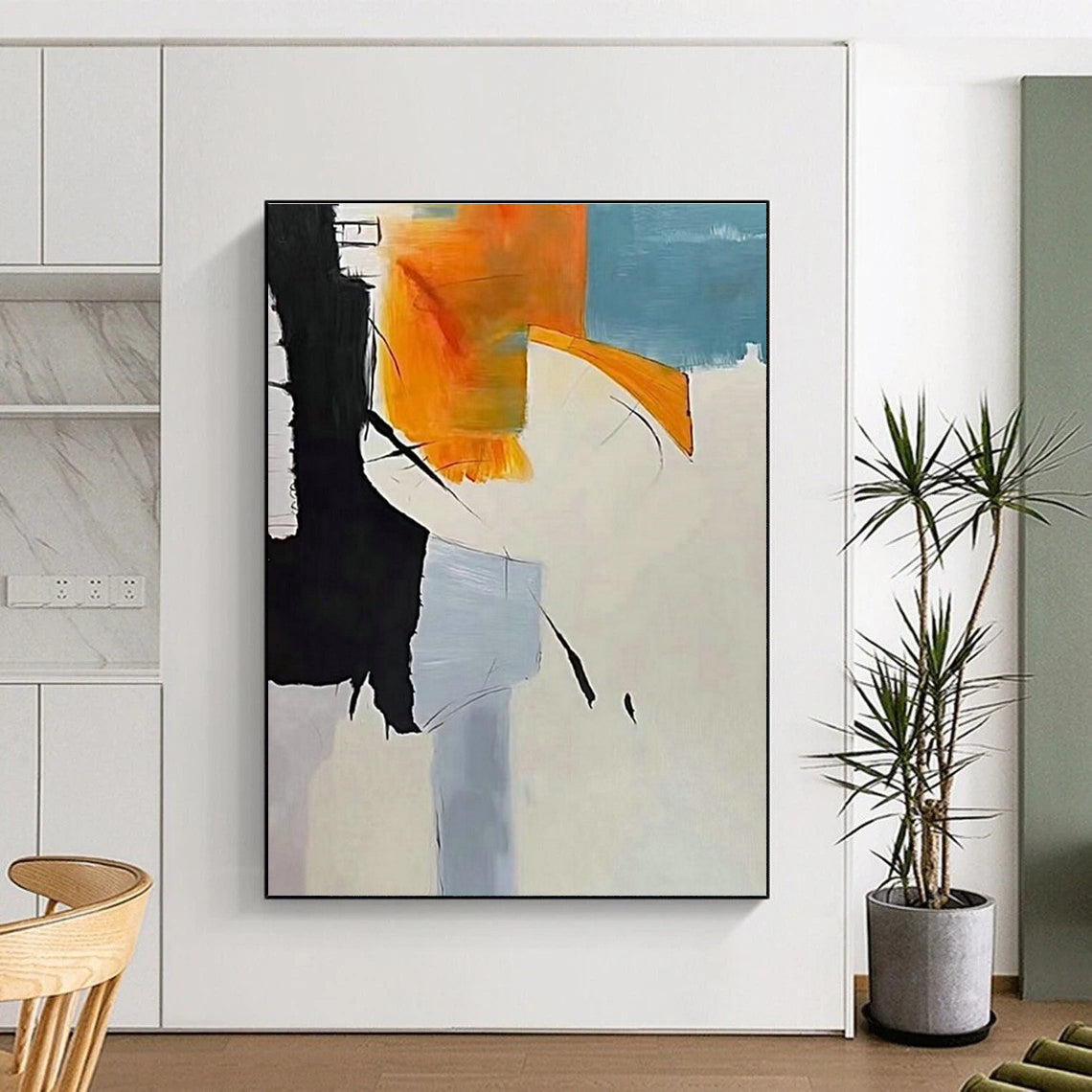 Color Block Abstract Art for Living Room & Office DLZ0319